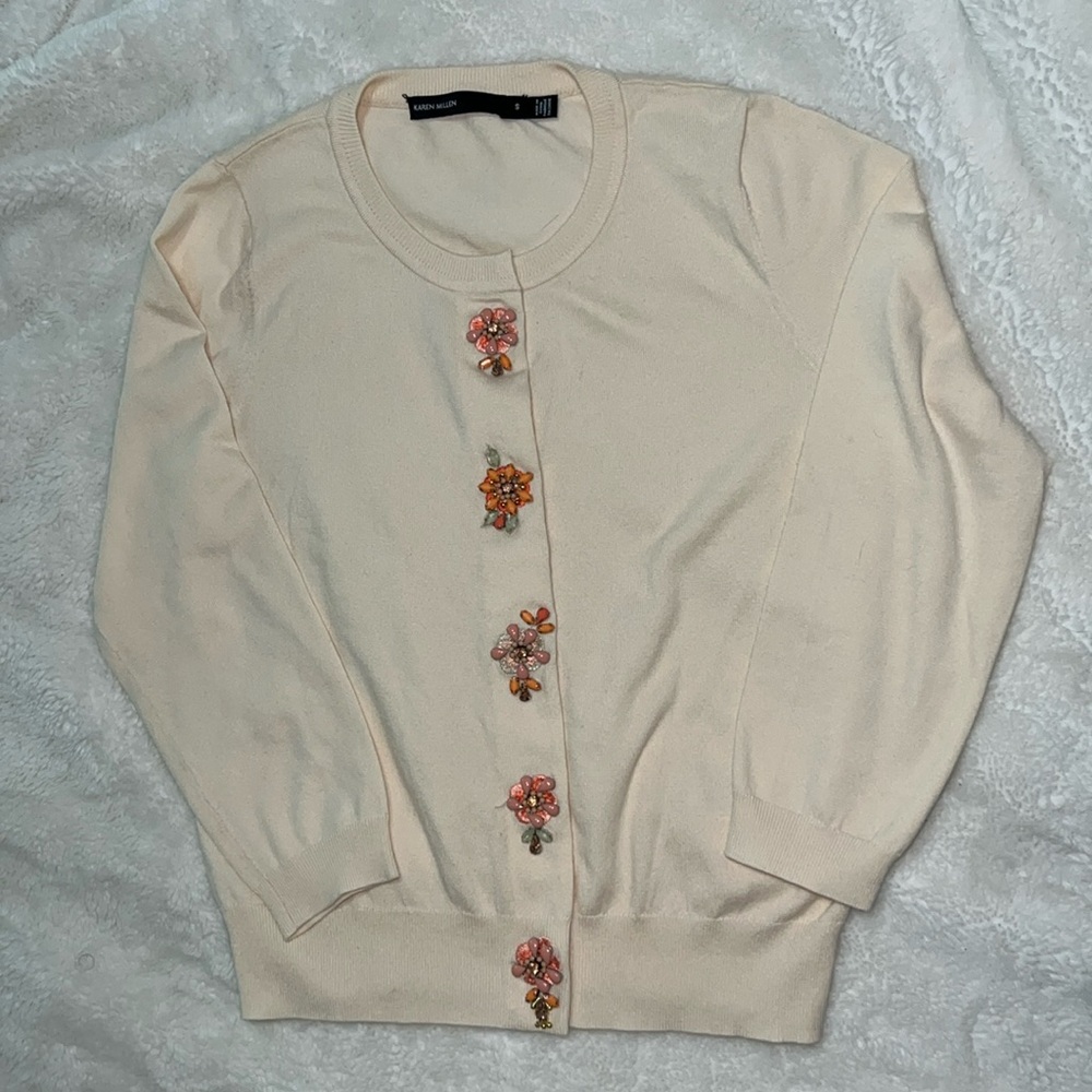 Karen Millen flower embellished cardigan